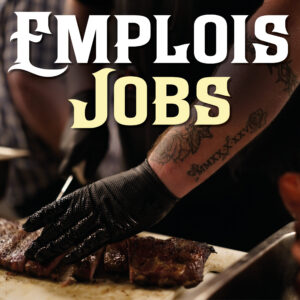 Morse et Marteaux BBQ's pitmaster slices slow-smoked ribs with a chef's knife