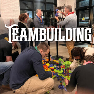 A group of engineers race against other engineers to create the longest-running marble maze in a team building exercise organised by Shediac's Witzend Tours & Adventures.